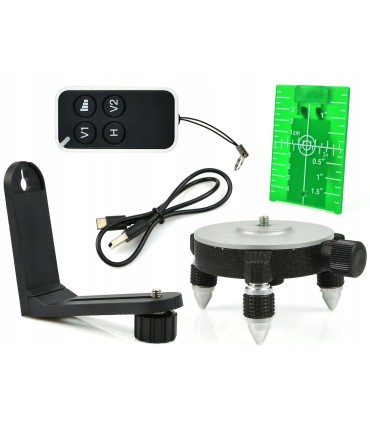 Laser samopoziomujący 3D 360 12x zielone linie 