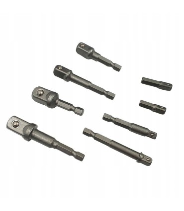 Zestaw redukcji do nasadek wkrętarki 1/4 3/8 1/2 8el.