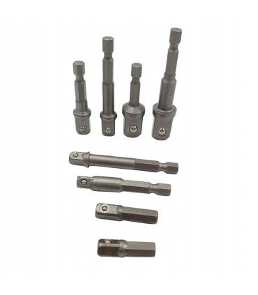 Zestaw redukcji do nasadek wkrętarki 1/4 3/8 1/2 8el.