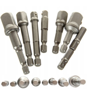 Zestaw redukcji do nasadek wkrętarki 1/4 3/8 1/2 8el.