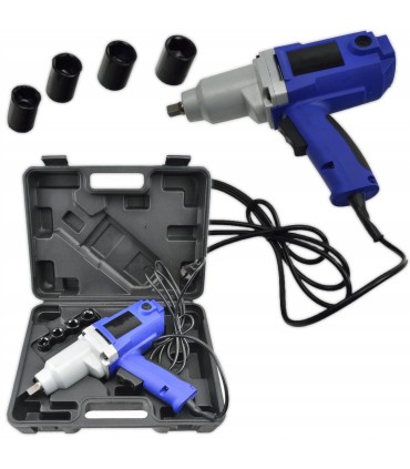 Klucz udarowy elektryczny 1/2" + nasadki