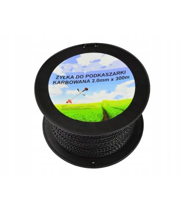 Żyłka do podkaszarki karbowana 2,0mmx300m