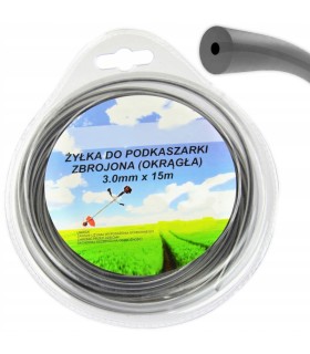 Żyłka do podkaszarki zbrojona (okrągła) 3,0mmx15m