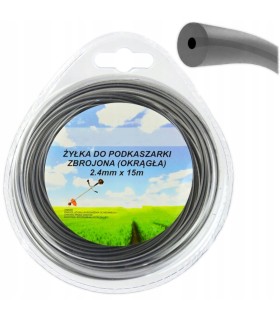 Żyłka do podkaszarki zbrojona (okrągła) 2,4mmx15m