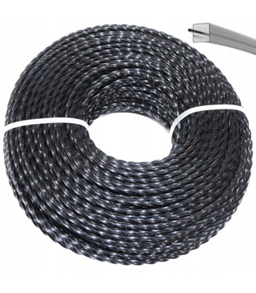 Żyłka do podkaszarki zbrojona (karbowana) 2,4mmx15m