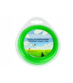 Żyłka do podkaszarki pięciokąt 2,4mmx10m