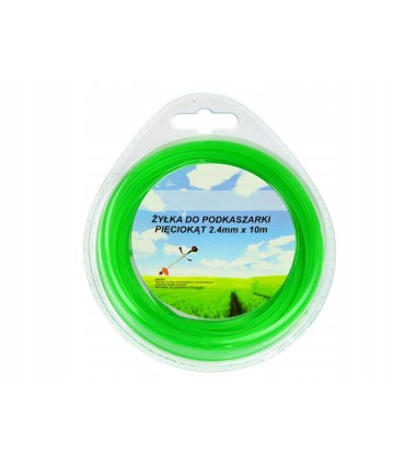 Żyłka do podkaszarki pięciokąt 2,4mmx10m