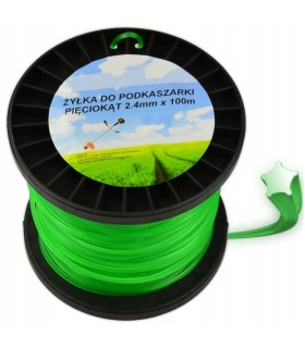 Żyłka do podkaszarki pięciokąt 2,4mmx100m 
