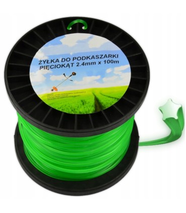 Żyłka do podkaszarki pięciokąt 2,4mmx100m 