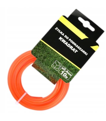 Żyłka do podkaszarki kwadrat 2,4mmx10m 