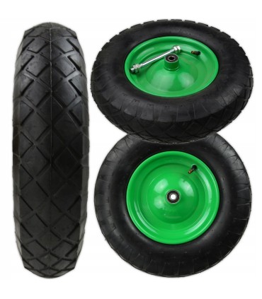 Koło do taczki 4.00-8 4PR/bieżnik romb,f.zielona