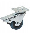 KOŁO OBROTOWE 75 MM Z BLOKADĄ I OPONĄ GUMOWĄ – OBCIĄŻENIE 70 KG HAMULEC