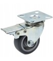 KOŁO OBROTOWE 75 MM Z BLOKADĄ I OPONĄ TPR – OBCIĄŻENIE 40 KG HAMULEC