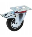 KOŁO OBROTOWE 160 MM Z BLOKADĄ I OPONĄ GUMOWĄ – OBCIĄŻENIE 150 KG HAMULEC