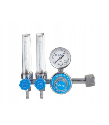 Reduktor CO2/ARGON z dwoma rotametrami 