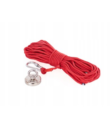 MAGNES NEODYMOWY 85KG ZESTAW Z LINĄ 20M I RĘKAWICAMI