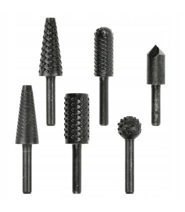 Zestaw frezów trzpieniowych do metalu i drewna 6mm 6el.