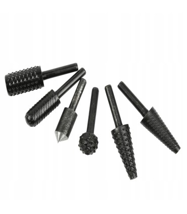 Zestaw frezów trzpieniowych do metalu i drewna 6mm 6el.