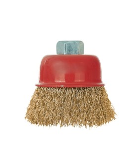Szczotka druciana czołowa mosiężna 65mm M14 