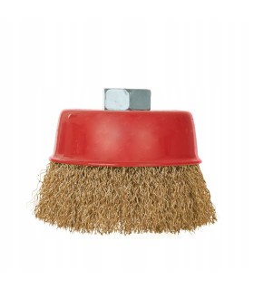 Szczotka druciana czołowa mosiężna 100mm/4"