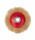 Szczotka druciana obrot.boczna 100mm mosiądz M14