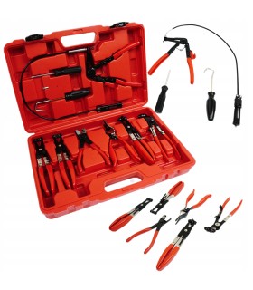 Szczypce do opasek taśmowych 9el. z długą linką