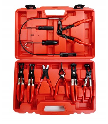 Szczypce do opasek taśmowych 9el. z długą linką