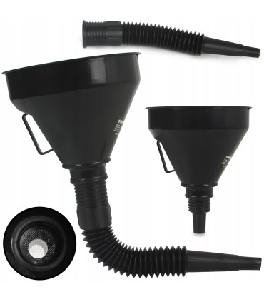 Lejek plastikowy do paliwa z siatką