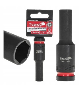 Nasadka udarowa długa 1/2" 6-kąt 8mm