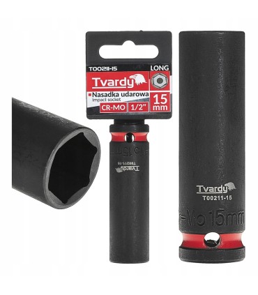 Nasadka udarowa długa 1/2" 6-kąt 15mm