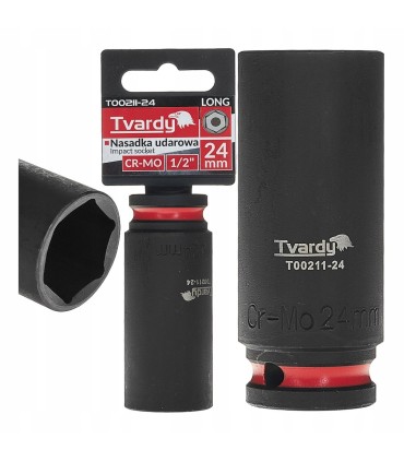 Nasadka udarowa długa 1/2" 6-kąt 24mm