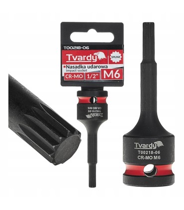 Nasadka udarowa SPLINE 1/2" M6
