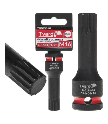 Nasadka udarowa SPLINE 1/2" M16