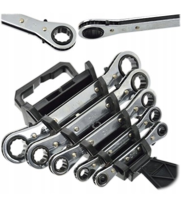 Kpl.kluczy oczk.z grzechotką 6-22mm 5el.