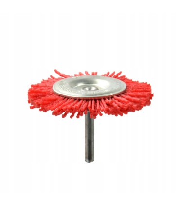 Szczotka druciana tarczowa trzpieniowa nylon 75mm