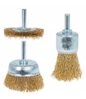 Zestaw szczotek drucianych do wiertarki 3szt