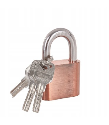 Zestaw kłódek niklowanych w systemie jednego klucza 50mm 3el.