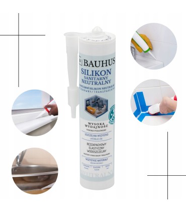 Silikon Neutralny Sanitarny BEZBARWNY Bauhus