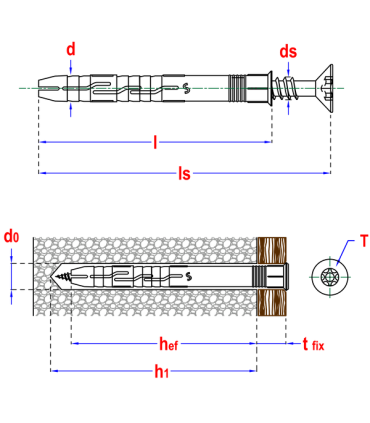 Koł. ram. + wkr. stoż. T30 8x100 Nzn