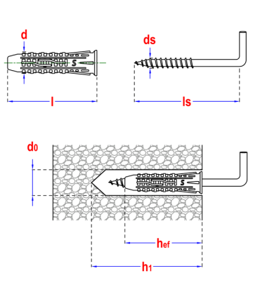 Kołek rozp. z hak prosty 5x48 PP