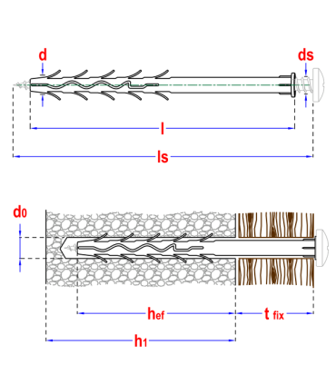 Koszulka kołka ramowego stożek 12x200 N