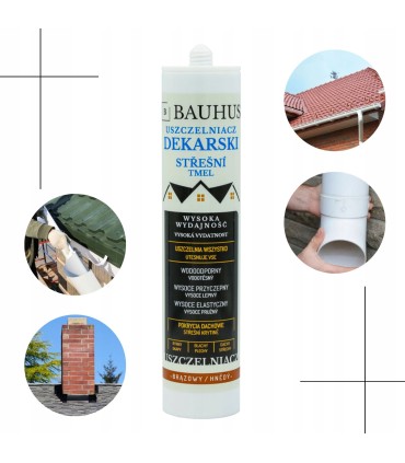 Uszczelniacz dekarski 280 ml brązowy RAL 8016