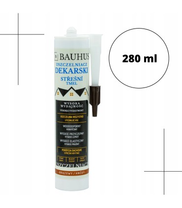 Uszczelniacz dekarski 280 ml brązowy RAL 8016