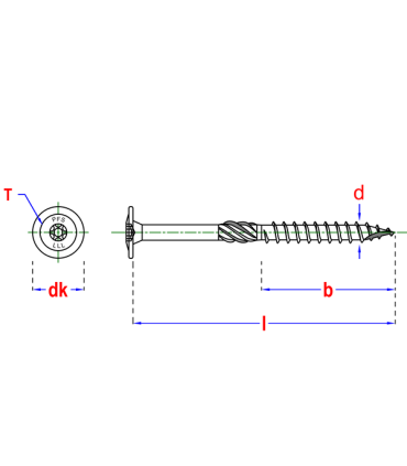 Wkręt do drew. stoż. T25 5x60 Zoc