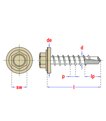 Farmer wkręt samowiert 4,8x35 Oc/EPDM14