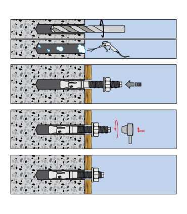Kotwa mechaniczna S-WA M16x100 Oc