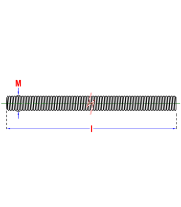 Pręt gwintowany 4.8 DIN 976 M12x1000 Oc
