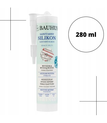 Silikon Sanitarny BEZBARWNY Bauhus