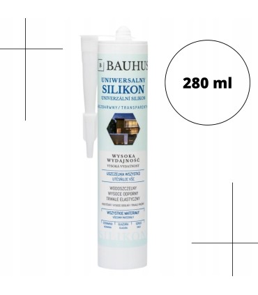 Silikon Sanitarny BEZBARWNY Bauhus