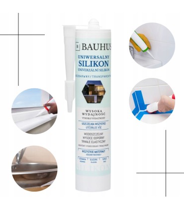 Silikon Uniwersalny BEZBARWNY Bauhus
